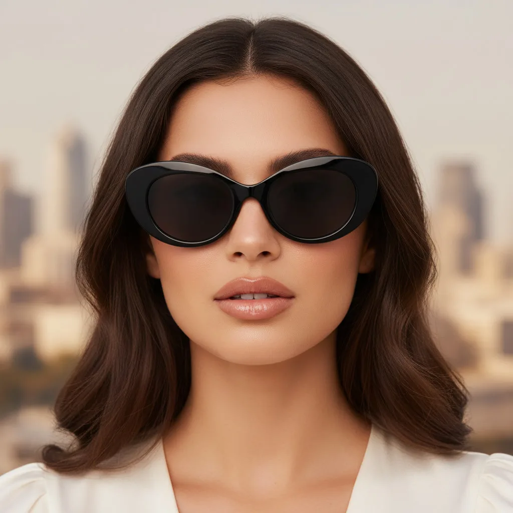gemini-2.5-flash-image_a_realistic_fashion_photoshoot_of_a_beautiful_woman_wearing_black_thick-frame_ov-0.jpg