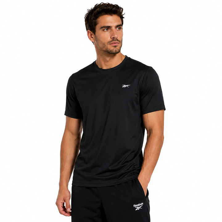 Reebok PATH S/S TOP მამაკაცის შავი მაისური, ზომა M
